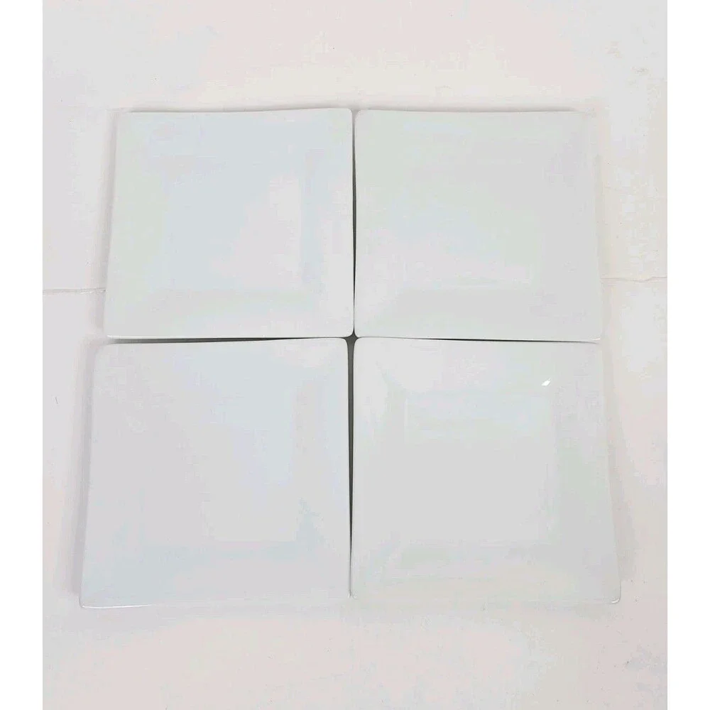 Set of 4 Crate & Barrel White 6